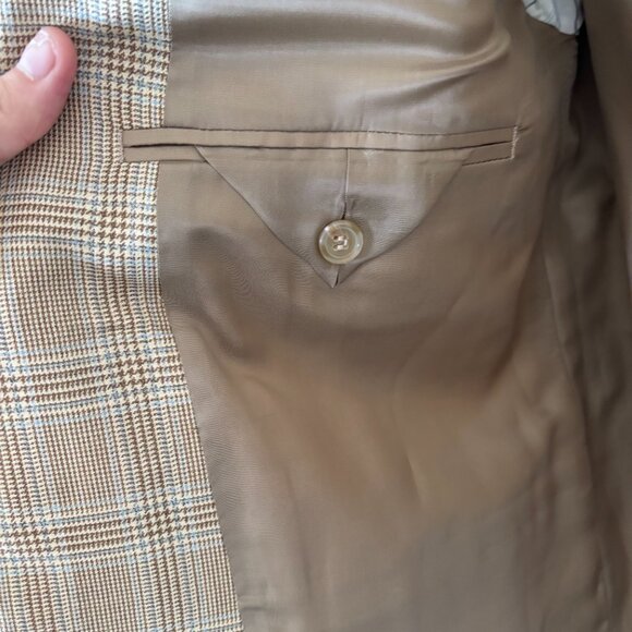 Lauren Ralph Lauren Golden Checkered Blazer Size 44S - Picture 9 of 12